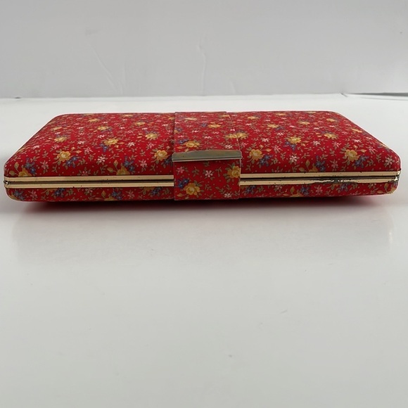 Jewelry Organizer Travel Case 1970’S Retro Red Floral - Picture 6 of 16